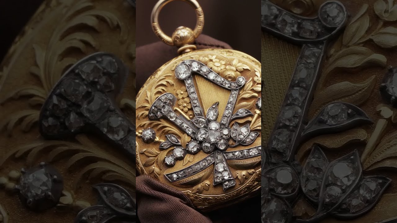 Blondel & Melly for the Turkish Market, High Relief, Rose-cut Diamond-set Foliage, 18k Yellow Gold