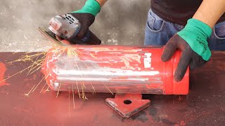 How to make a wood stove from a beautiful old fire extinguisher at home