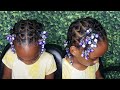 Simple and easy kids style  box braids on natural hair