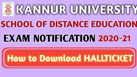 KANNUR UNIVERSITY|2nd YEAR BCOM/BBA/BA EXAMINATION HALLTICKET|2021|S A ACADEMY