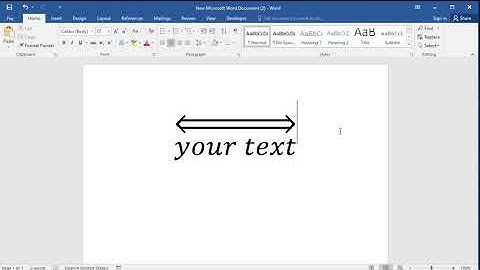 How to insert right-left double arrow above text or character in word