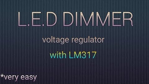 how to make a led dimmer with LM317|| 2 in 1|| neil tech