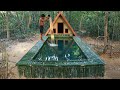 [ Full Video ]  Build Bamboo Swimming Pool  & Build Mud House