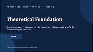 Euniacare VB MAPP Module 1|  Lesson 1: Theoretical Foundation