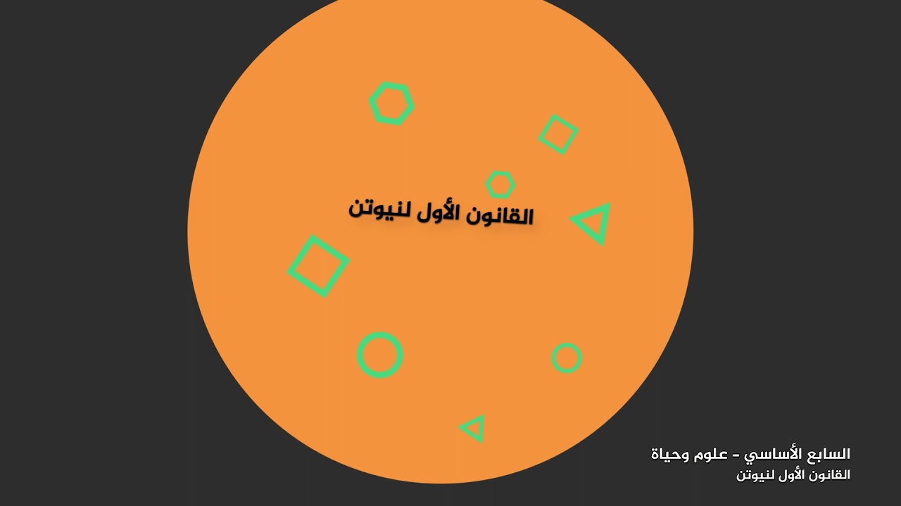 -2021- درس 4 | الوحدة 2 | القانون الاول لنيوتن | الصف 7 | الفصل 1 | العلوم والحياة