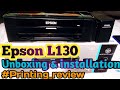 Epson L130 printer unboxing and installation full process, plus nozzle check and reviews🔥🔥💯