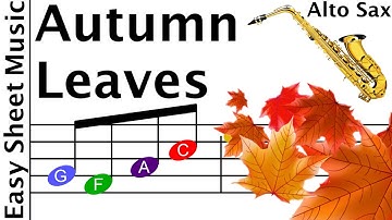 How to Play Autumn Leaves on Alto Saxophone | Easy Beginner Sheet Music