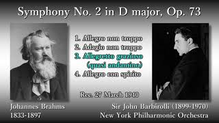 Brahms: Symphony No. 2, Barbirolli & NYP (1940) ブラームス 交響曲
