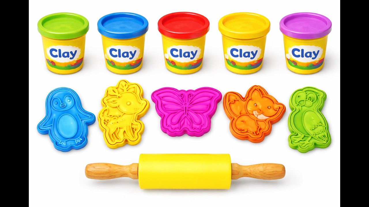 Bunte Tiere Mit Knete Basteln 🐘🦒🐶 | Spielspaß Für Kleinkinder 🎨