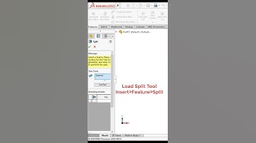 Solidworks split tool | Converting single body to multibody part