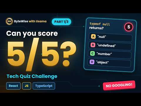 Can You Score 5/5? 🔥 React, JavaScript & TypeScript Quiz (Part 1/3)