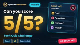 Can You Score 5/5 🔥 React, JavaScript & TypeScript Quiz (Part 1/3)