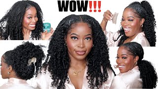 OMG‼️😱V PART WIG 🔥 VIRAL HACKS for Install  on Type 4 Natural Hair🔥 No glue, No Gel ft Nadula Hair screenshot 5