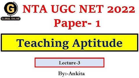 NTA UGC  NET Paper 1 | Most Expected MCQ| Teaching Aptitude | Upcoming Exam 2022| Lecture -3