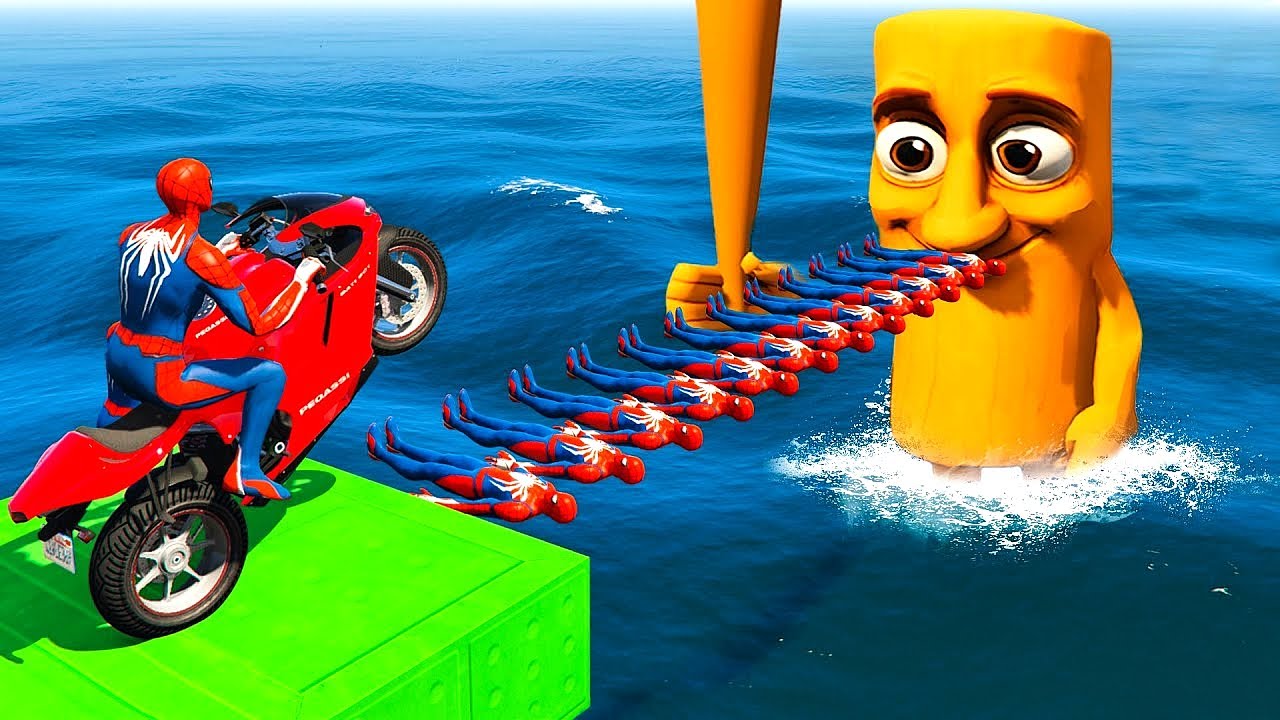 الرجل العنكبوت انقاذ باتمان Spider-Man Rescue batman vs iron man vs venom funny Game GTA 5 superhero