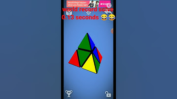 rubik pyramid world record solve in 0.13 seconds 555 #shorts