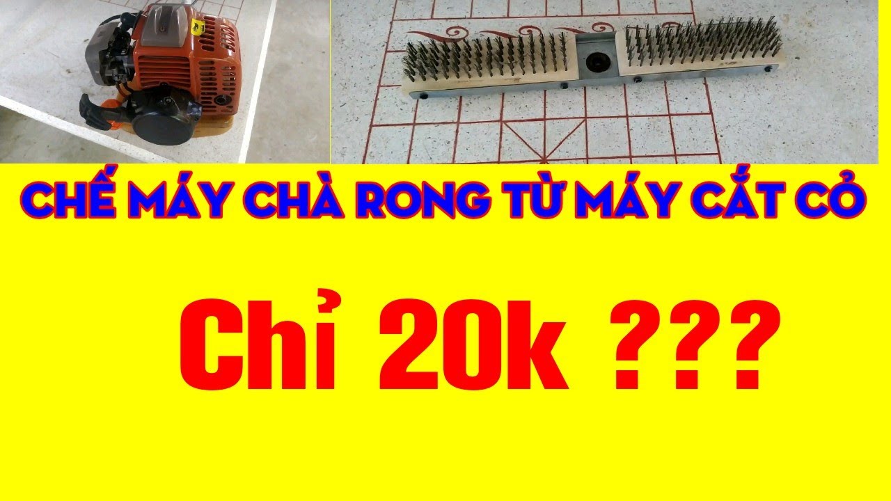 chế máy chà rong rêu sân vườn chỉ với 20k. - YouTube
