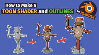 How to make a TOON SHADER and OUTLINES with Eevee || BLENDER TUTORIAL