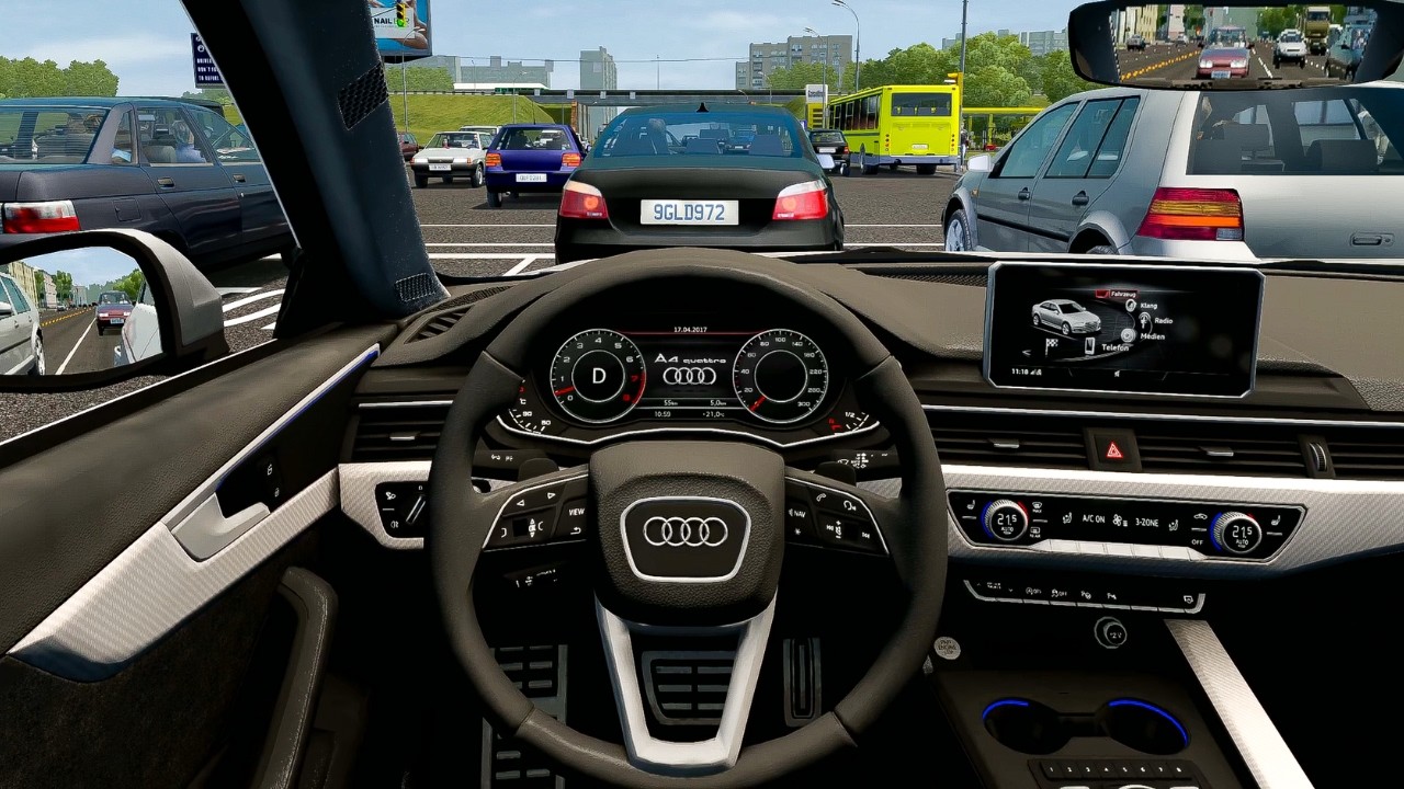 Audi A4 2017 - City Car Driving [G29 Steering Wheel Gameplay]