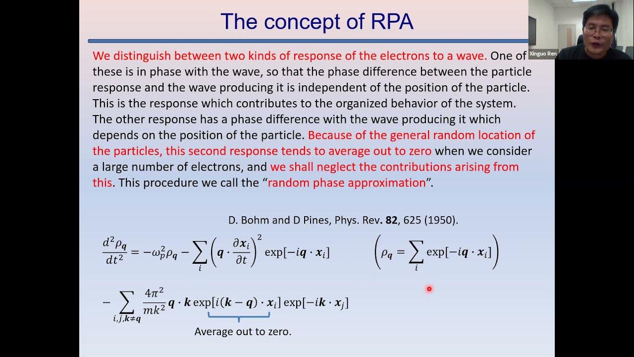 FHIaims tutorial series 2021 Randomphase approximation; Xinguo Ren YouTube