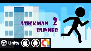 Stickman Runner 2 Unity Platformer 2D Game Project With Admob For Android and iOS screenshot 2
