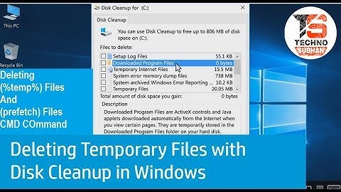 How To Use Disk Cleanup Delete Temporary Files and Thumbnail On Pc
