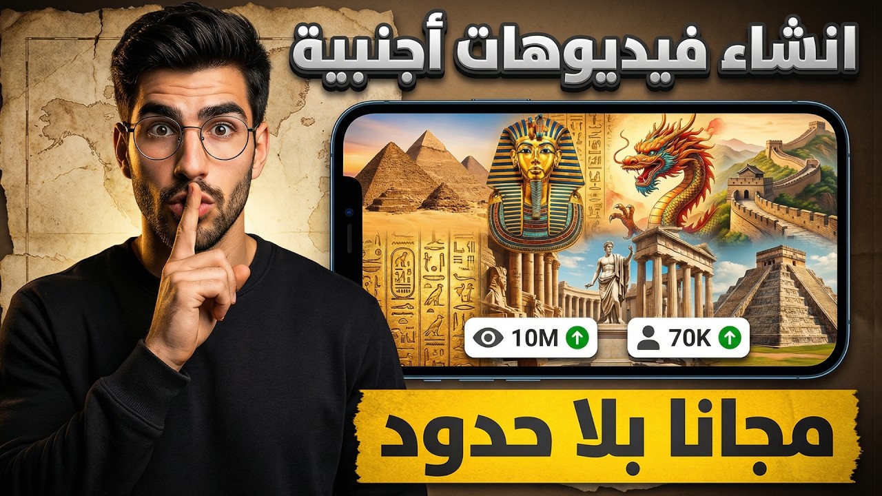 كيفية انشاء فيديوهات أجنبية مربحة بالذكاء الأصطناعي بلا اي حدود مجانا