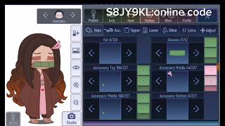 how you make nezuko in gacha club:online code in  vid