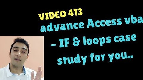 Learn MS Access- Video 413-  VBA - Case Study Inventory - IF and DO Loops.mp4