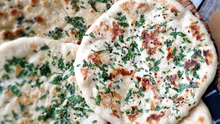 Indian Garlic Naan Bread Recipe || خبز النان الهندي بالثوم