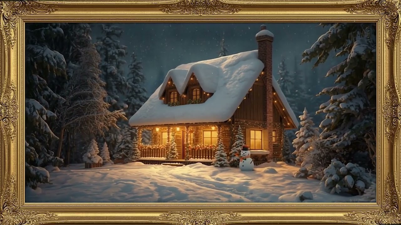 Golden Christmas Artwork | Quiet Festive Atmosphere