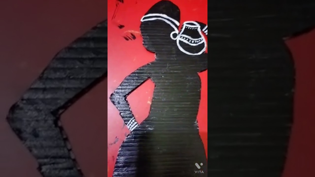 cardboard ka use kuch aise kre , beautiful African women Wall decor craft,👍