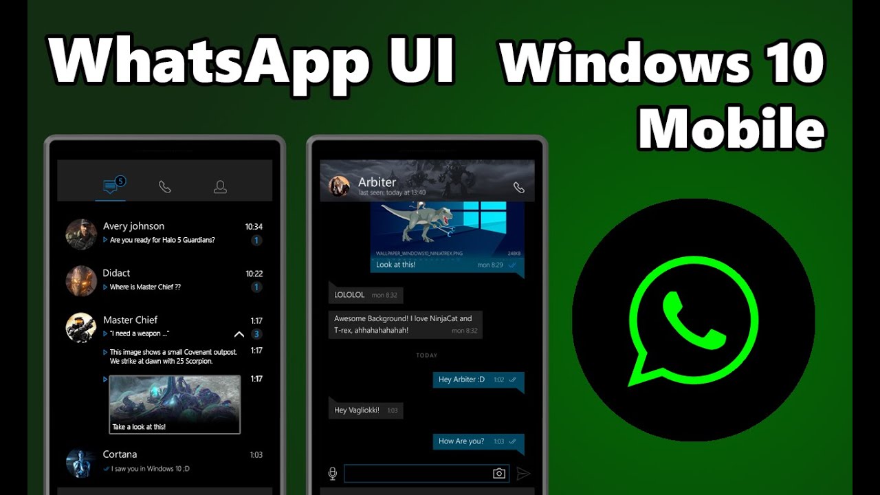 WhatsApp UI for Windows 10 Mobile 📲  Windows 10 Concept 