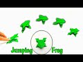 PAPER JUMPING FROG - How To Make A Paper Frog Easy (Origami Frog)