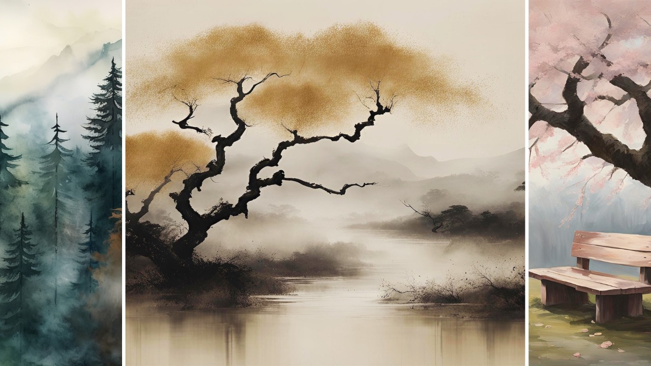 Autumn Wabi Sabi & Other Zen Nature Paintings