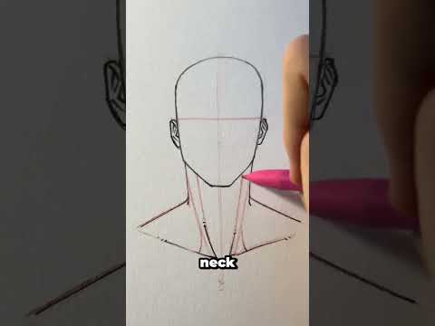How to draw neck from front & side view || Jmarron