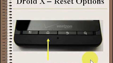 Droid X - Smartphone - Reset