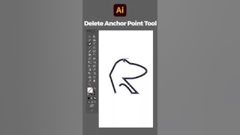 Delete Anchor Point Tool | Adobe Illustrator 😍😘😵 #illustrator #fyp #fypシ #brandidentity