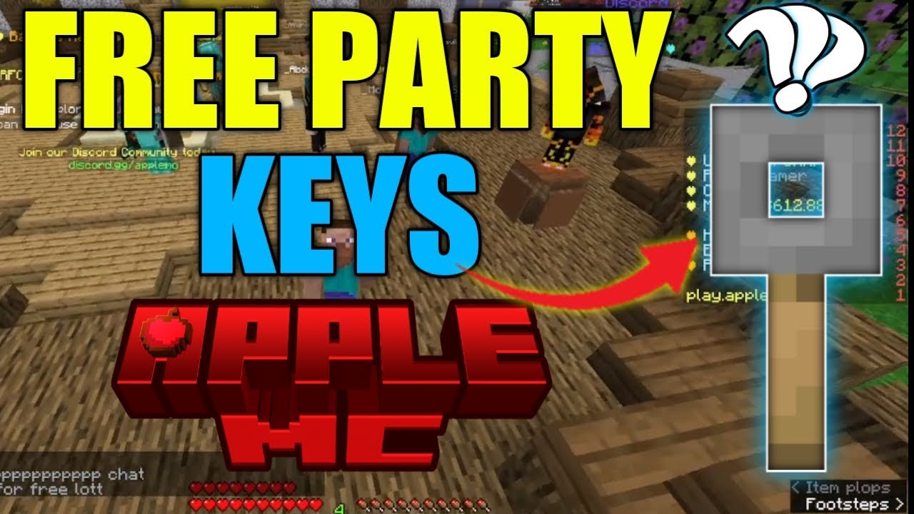 HOW TO GET FREE PARTY KEYS IN APPLE MC? HINDI | #minecraft #lifesteal # ...