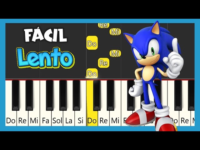 SONIC PIANO TUTORIAL - MODO LENTO 