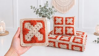 🍁Easy Crochet Maple Leaf Granny Square | Cozy Fall Crochet Tutorial for Beginners🍂#MapleLeaf #Autumn