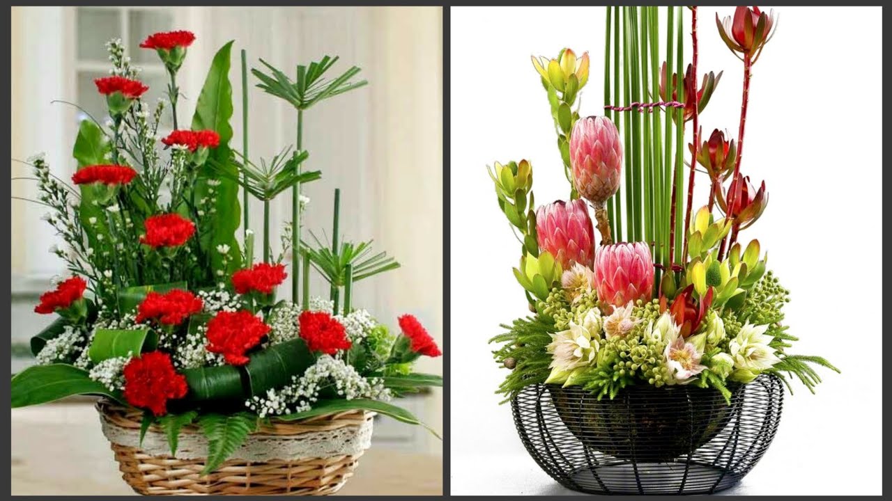 Amazing and wonderful Ikebana and roses arrangements ideas, Ikebana fresh flowers arrangement