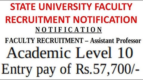 Permanent Assistant Professor Recruitment Notification in Govt. College | With PG | Rs 1,82,400 pm