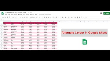 Alternate Colors in Google Sheets || Alternate colors rows and Columns in Hindi