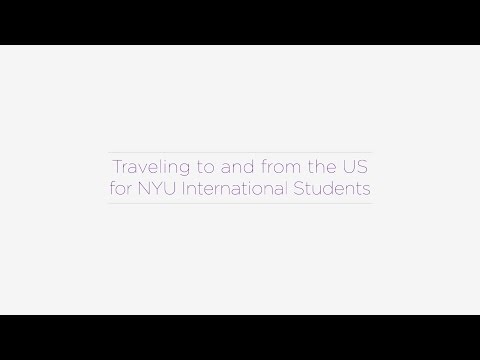 Traveling to and from the US for NYU International Students