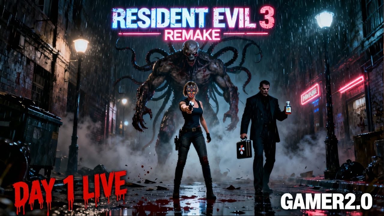 Day 1 LIVE – RESIDENT EVIL 3 REMAKE | Jill Valentine vs Nemesis + Nikolai!