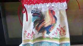 Hanging Tea Towel~ Little Girl Dress - Less than 1- hour project part 1