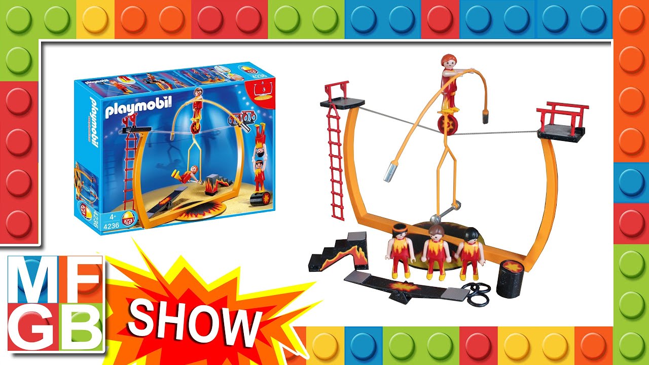 Playmobil Circus Tightrope Artists Show ( Zirkus - Cirque - Circo Playmobil 4236 artisti accrobati ) - YouTube