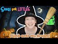 Ms Rachel sings Zoom Zoom Zoom Climb onto my Broom-Halloween Songs for Littles preschool toddlers