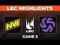 NAVI vs SHFT Highlights Game 3 | 2026 LEC Spring W5D3 | Natus Vincere vs Shifters by Onivia